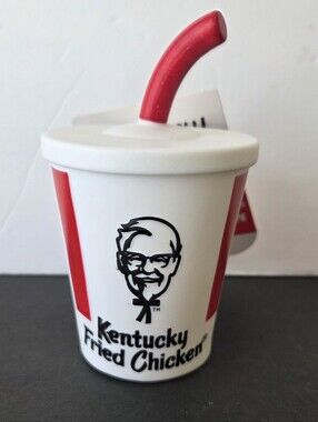 KFC Kentucky Fried Chicken Vinyl Dog Toy Squeaky Soda Cup NWT